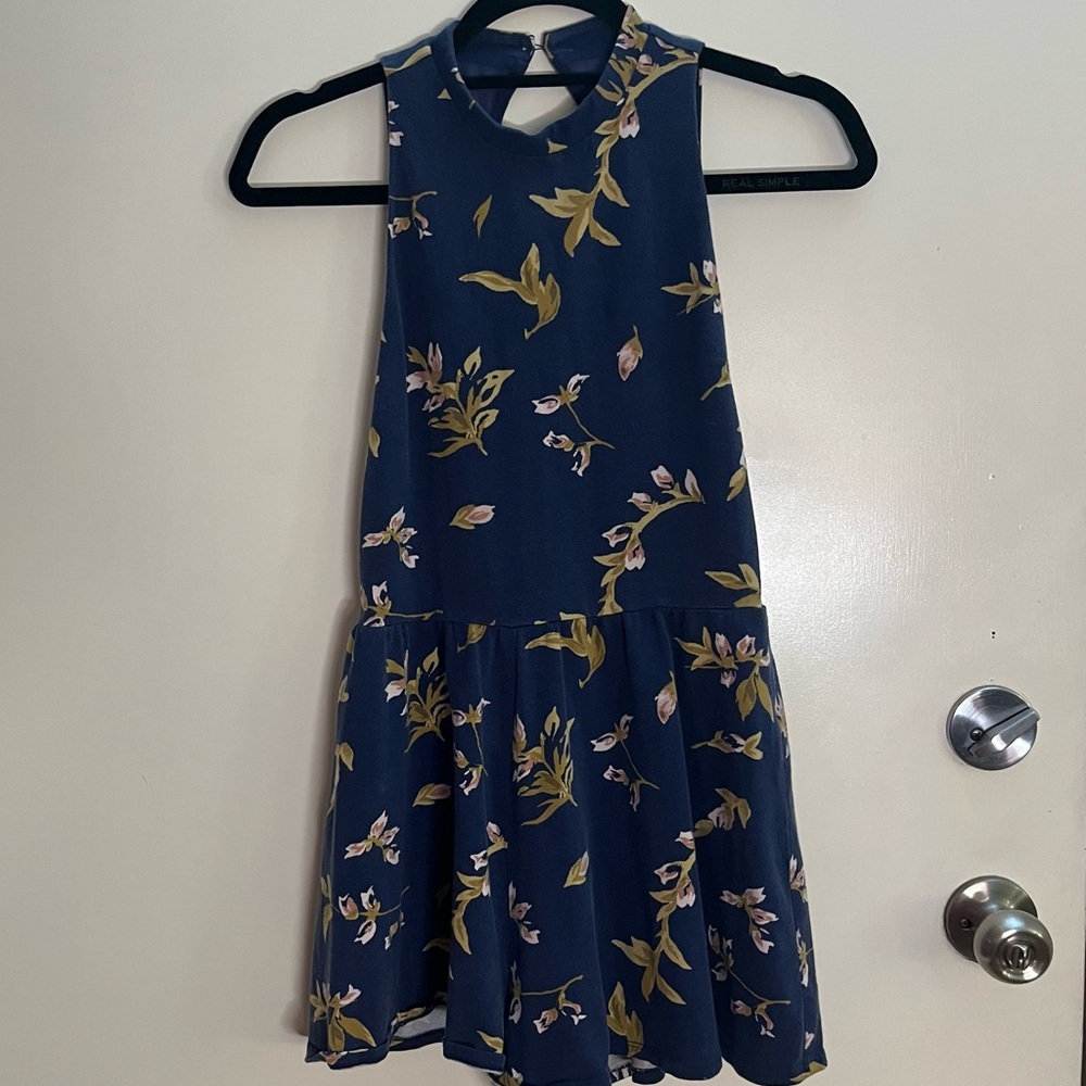 Kimchi Blue Rebecca Floral Mock Neck Romper